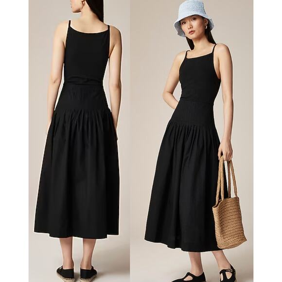 J. Crew Dresses & Skirts - J.CREW | NWT Pintuck mixy dress in Black | Sz L